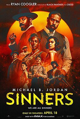 Locandina ufficiale del film Sinners del 2025