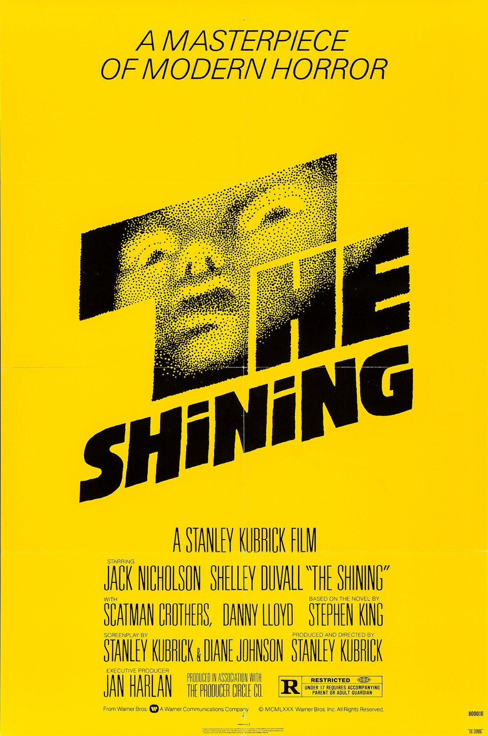 Locandina ufficiale di The Shining 1980 illustrata da Saul Bass