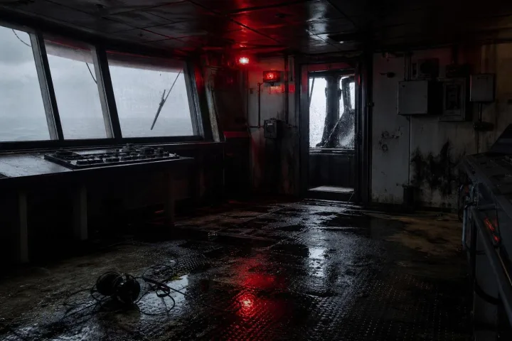 Radio abbandonata in una sala di controllo offshore dopo un’emergenza