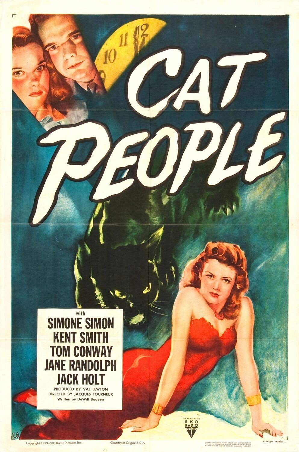 Locandina ufficiale di Cat People del 1942